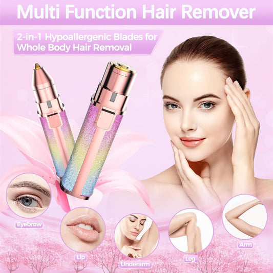 2-in-1 Electric Eyebrow & Facial Hair Trimmer β Portable Painless Eyebrow Shaper for Women