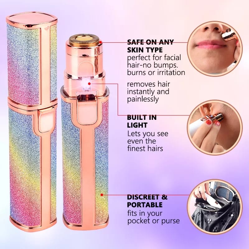 2-in-1 Electric Eyebrow & Facial Hair Trimmer – Portable Painless Eyebrow Shaper for Women