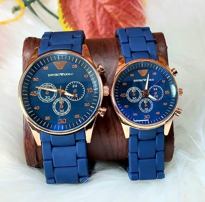 Luxury Stainless Steel Couple Watches – Elegant Matching His & Her Watch Set
