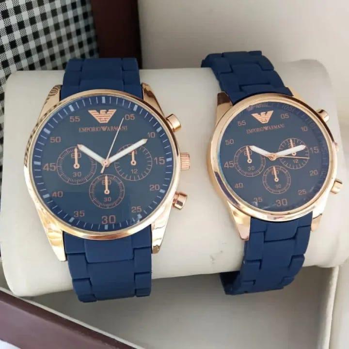 Luxury Stainless Steel Couple Watches – Elegant Matching His & Her Watch Set