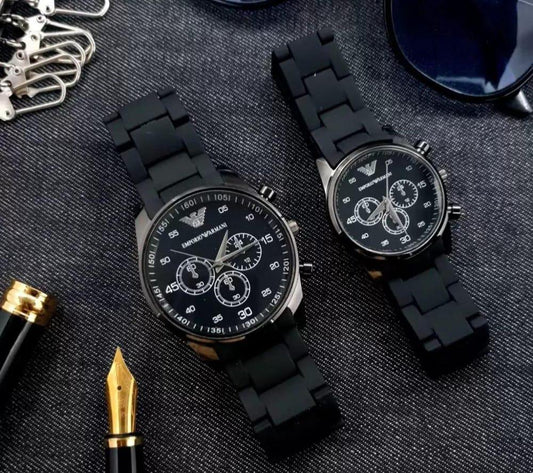 Luxury Stainless Steel Couple Watches – Elegant Matching His & Her Watch Set