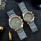 Luxury Stainless Steel Couple Watches – Elegant Matching His & Her Watch Set