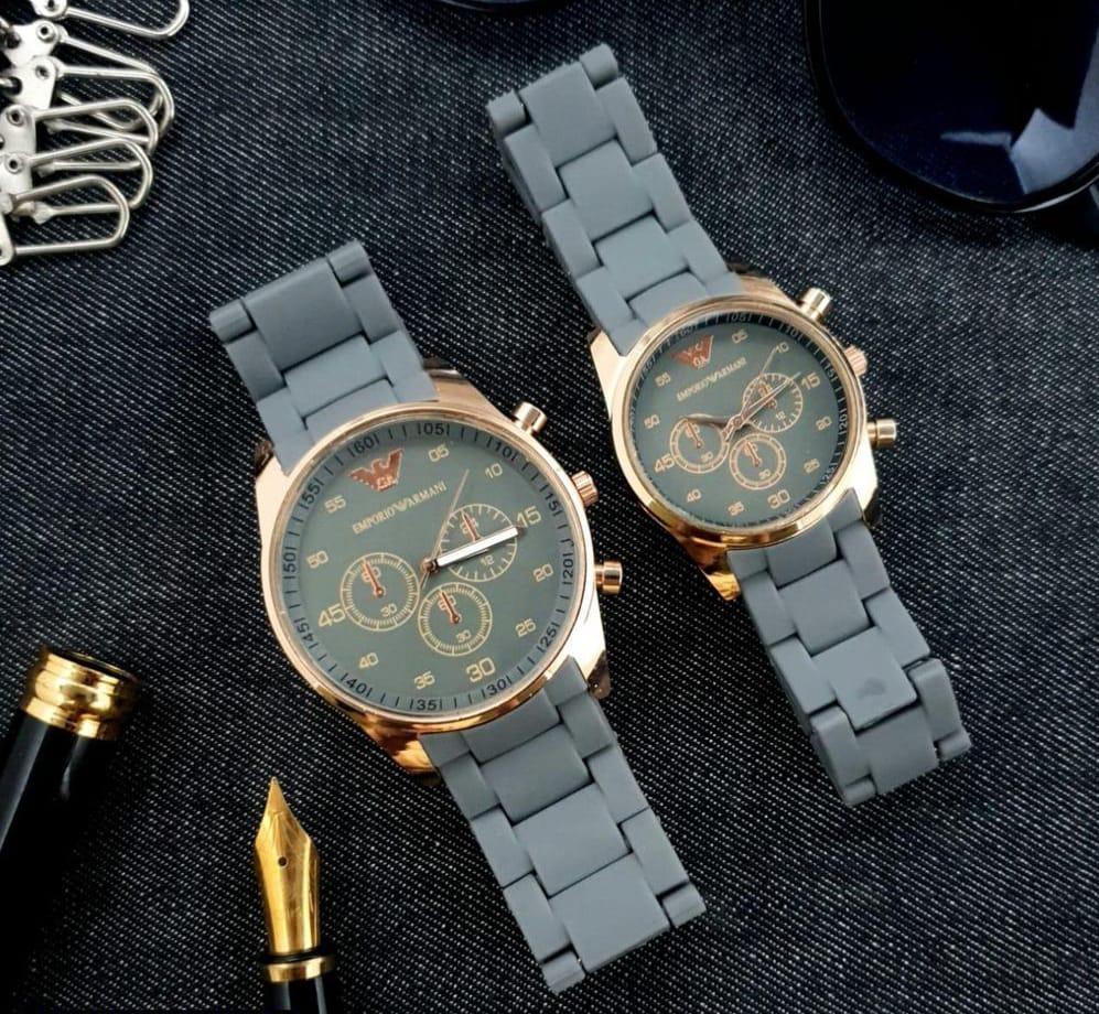 Luxury Stainless Steel Couple Watches – Elegant Matching His & Her Watch Set