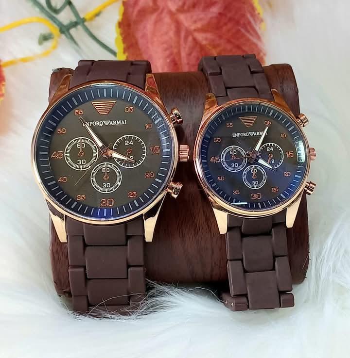 Luxury Stainless Steel Couple Watches – Elegant Matching His & Her Watch Set